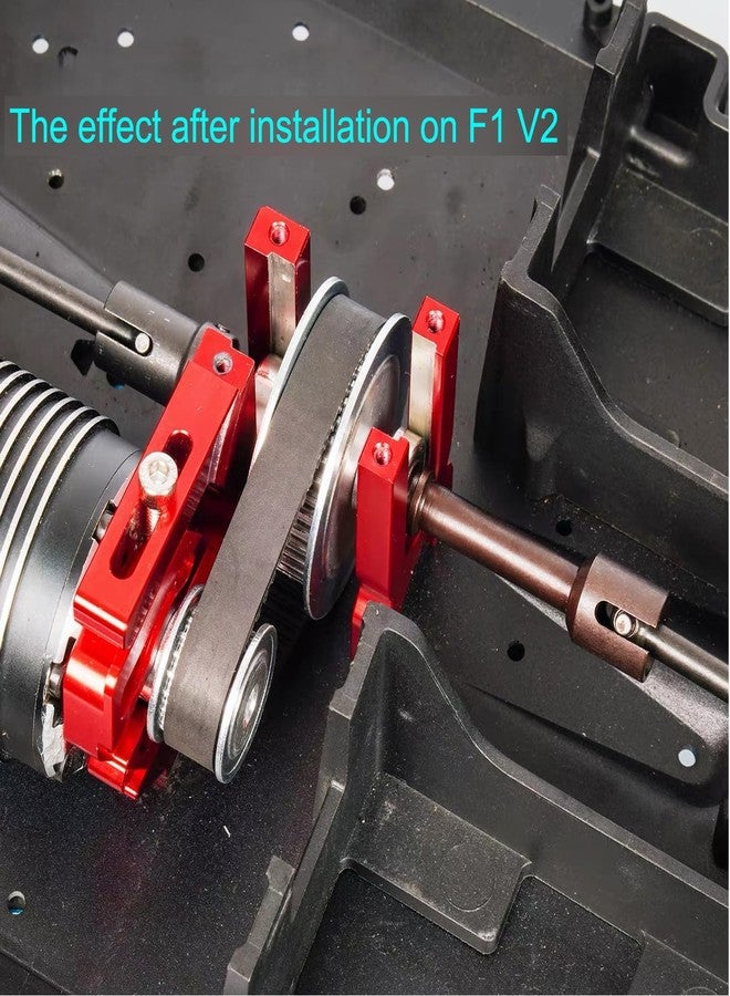 MOSHNOLY Aluminum Belt Drive System for Center Differential for for Arrma 6S 1/7 Limitless V2, Pulley 5MM Transmission Belt Kit Upgrade,Modular Drive Train Belt Speed Run Spur Gear Input Replace Part RC Scale - Image 2
